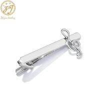 【No-profit】 Gift Pop Zhijia Fashion Music Note Tie Clips กระดุมข้อมือสำหรับผู้หญิงผู้ชายสีเงินแหลมเปียโนคะแนนผูกคลิปเพลงคู่รักของขวัญเพลง