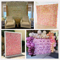 Romantic Flower wall Panel for Wedding Artificial Silk Flowers for Birthday Wedding Wall Decor Baby Shower Party Backdrop Decor