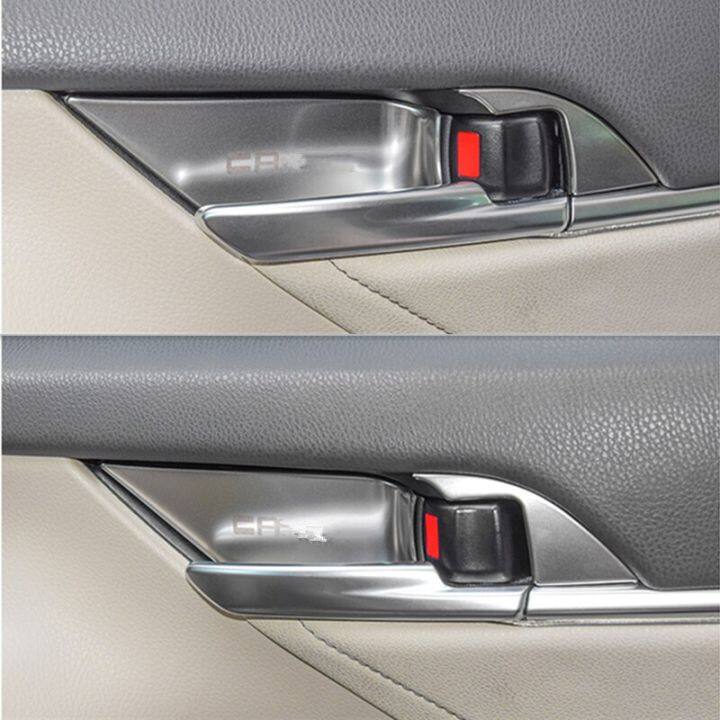 ชามที่จับประตูแต่งรถภายในเป็นสแตนเลสสตีลตกแต่งสำหรับ-toyota-camry-70-xv70-2018-2019-2020อุปกรณ์ตกแต่งภายใน