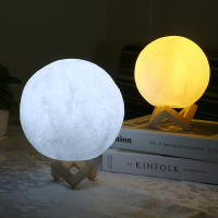 3D Moon Light Moon Light Night Light ของขวัญวันเกิดสาวเด็ก Diy Planet Light Room บรรยากาศ Light