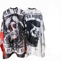 【YF】 New Haircut Hairdresser Barber Cloth Skull Pattern Apron Polyester Cape Hair Style Design Supplies Salon Dress