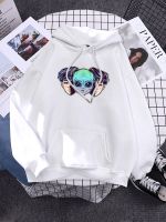 Outer Space Alien Disguised As Human Boy Women Hooded Casual Quality Streetwear Sports Fleece Pullover Street Fahion Sweatshirts Size Xxs-4Xl