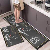 Non-slip Kitchen Rug Modern Quick-Drying Household Bathroom Rugs Doormat Entrance Door Kitchen Mats for Floor Waterproof 2 Set