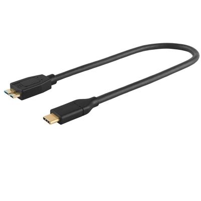สาย USB แบบสั้น C ถึง Micro B 3.0 30ยูเอสบีซม. C สายฮาร์ดไดรฟ์เสริมชนิด C USB 3.1 Gen 2 10G สำหรับ Macbook Pro WD S5