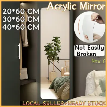 4Pcs Acrylic Mirrors Set Self Adhesive Mirror Tiles 2mm Thick