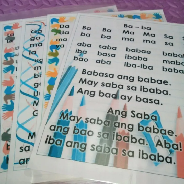 kinder to grade1 pratice reading tagalog using marungko approach 16pcs