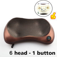 2021Copper head Massage Pillow Vibrator Electric Shoulder Back Heating Kneading Infrared therapy shiatsu Neck pillow Massager