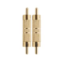 Professional RCA Male to Male RCA Coupler Adapter Converter Connector Gold Plated (2 Pack)