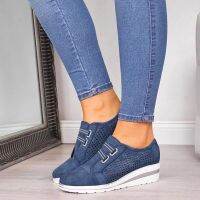 2020 Flock New High Heel Lady Casual Women Sneakers Leisure Platform Shoes Breathable Height Increasing Shoes Women Flats