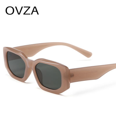 OVZA Fashion Sunglasses Women Brand Designer 2021 Rectangle Eyeglasses Men Gradient Lens UV400 Candy Colors Frames S0057