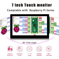 7นิ้ว Touch Screen 1024X600จอภาพแบบพกพาที่รองรับ HDMI สำหรับแล็ปท็อป X Switch Raspberry Pi Series พร้อมขาตั้ง