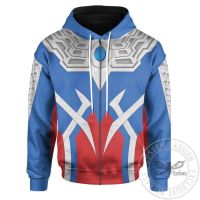 【CustomFashion】Ultraman Zero Hoodie Long Sleeve Shirt T-shirt Zipper Hoodies Man Women Kid Suit 3D Print Jacket Cosplay Japanese Anime Costume Coat Sweater