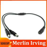 Merlin Irving Shop Female to Male Splitter 2 Way Plug Connector Cable 5.5*2.1mm 12V DC Power Jack Adapter Supply for CCTV Camera Led Strip