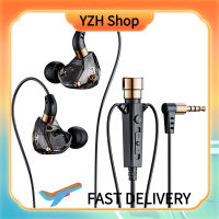 เฮดโฟนแบบเสียบหูหูฟัง KT02 3.5มม. พร้อม Earphone HiFi ไมโครโฟนเบสสำหรับการสตรีมหูฟังคาราโอเกะ