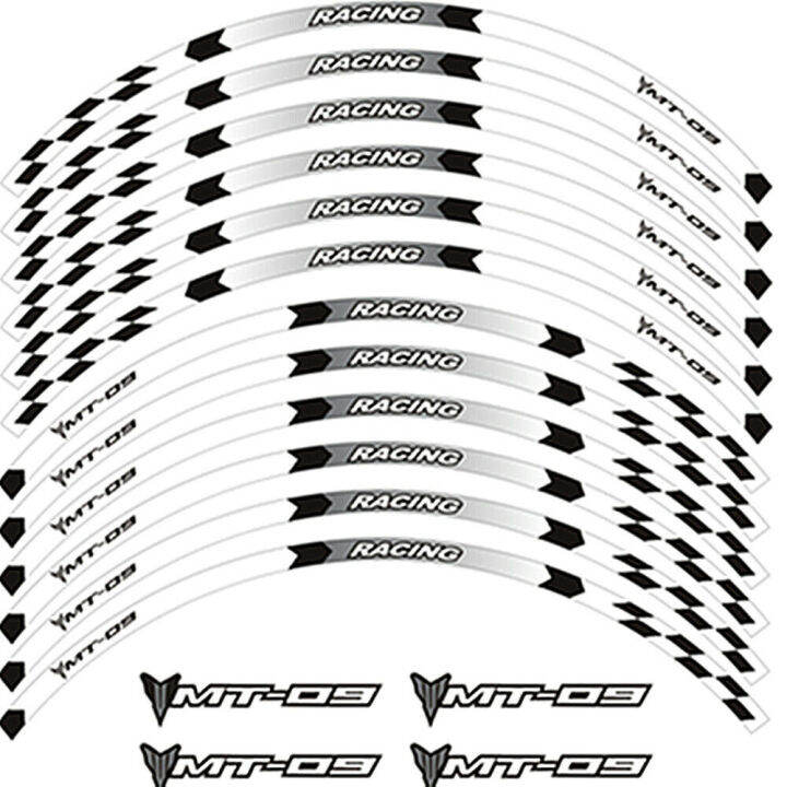 อุปกรณ์เสริมมอเตอร์ไซค์ใหม่สติ๊กเกอร์ติดล้อรถดุมสะท้อนแสงสติ๊กเกอร์ติดยางขอบเทป-mt09ชุดคิทสำหรับยามาฮ่า-mt-09-mt09-2021-2022