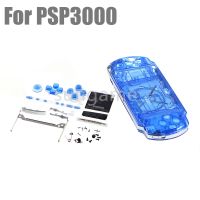 Game Console Shell De Habitação Transparente, Capa Com Botões, Substituição De Cor Clara Para PSP3000, PSP 3000, Novo, 1 Conjunto