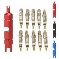 10 ชิ้นจักรยานแกนวาล์ว Stem อลูมิเนียมอัลลอยด์ Presta สไตล์ยางแกนวาล์วสำหรับจักรยานเสือหมอบแบบไม่มียางอะไหล่เครื่องมือเปลี่ยนจักรยาน-HHFG STORE
