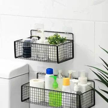 Trace Sticky Bathroom Shelf Hanging Basket Kitchen Accessories Storage  Basket