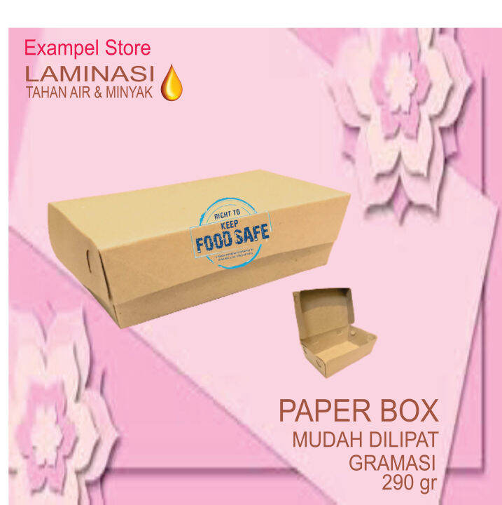 Lunch Box Paper (ISI 100) Tempat Makanan Lunch Box, Paper Lunch Box