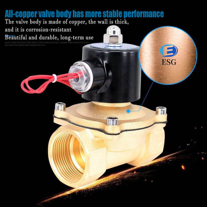 Solenoid Valve, Brass Solenoid Valve AC 220v Normally Closed Two Way