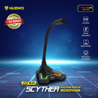 Nubwo M31 Microphone USB Scyther Spectrum RGB ไมโครโฟนตั้งโต๊ะ ไมค์USB ไมค์โครโฟนเกมมิ่ง สำหรับคอมพิวเตอร์