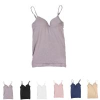 COD DSFDEFERWWWW Women V-neck Padded Adjustable Straps Seamless Bra Tank Top Camisole Undershirts