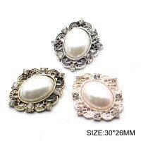 【CW】 5pcs 26 x 30MM Alloy Flat Bottom Rhinestone Sewing Wedding Jewelry Decoration Process