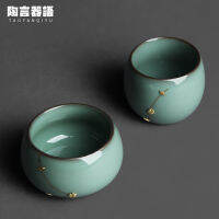 Jingdezhen หยกสีเขียวศิลาดลเลื่อยเล็บขนาดใหญ่ส่วนบุคคลถ้วยน้ำชาเลื่อยพอร์ซเลนหัตถกรรมกังฟูพิธีชงชาดื่มน้ำชิม