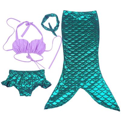 ชุดนางเงือกหางเงือกสำหรับว่ายน้ำสำหรับเด็กผู้หญิงชุดคอสเพลย์ชุดเจ้าหญิงพร้อมชุดว่ายน้ำชุดว่ายน้ำ
