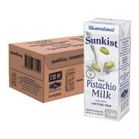 [ส่งฟรี!!!] ซันคิสท์ นมพิสทาชิโอ รสไม่หวาน 180 มล. x 24 กล่อง ยกลังSunkist Pistachio Milk Unsweetened Flavor 180 ml x 24 Boxes
