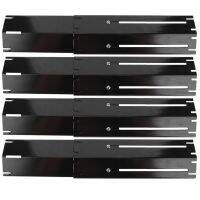 S2T 4Pcs Heavy Adjustable Porcelain Steel Heat Plate Shield Cover For Gas Grill