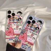 ARIZINO กรณี VIVO V25 V25E V23 5G V23E 5G V21 5G V17 V19 V20 V20 Pro V20SE V15 V11i น่ารักการ์ตูน Powerpuff Girls รูปแบบซิลิโคนโทรศัพท์กรณี