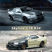 INNO In Stock 1:64 Skyline GTR R34 M-SPEC NUR Nismo WOMEN Carrie Toys