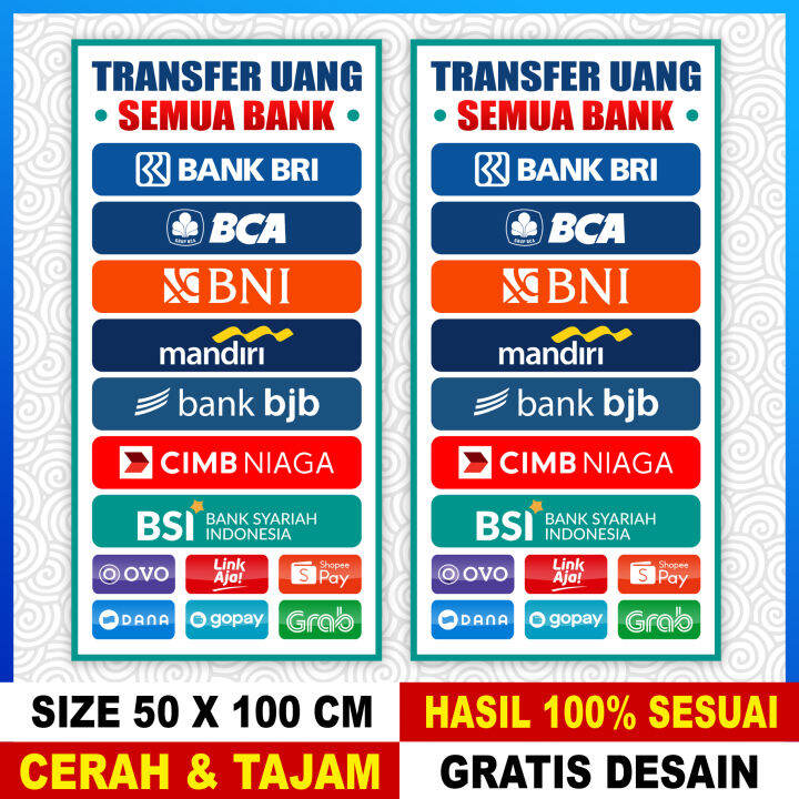 BANNER SPANDUK BANK BRILINK BRI ATM BERSAMA DOMPET DIGITAL PAKET 2