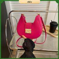 SHILU สีทึบทึบ กระเป๋าสะพายไหล่แบบสั้น หนังพียู เล็กๆน้อยๆ กระเป๋า Crossbody แบบพกพาได้ สลิงกระเป๋าถุง ผู้หญิงผู้หญิงผู้หญิง