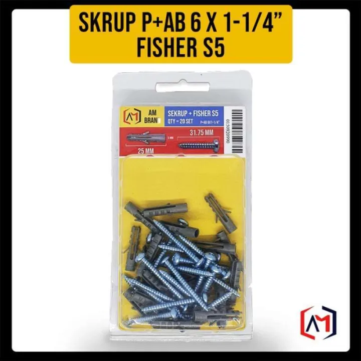 Fisher S5 Set Sekrup PAB 1-1/4 Inch / Viser Skrup / Set Skrup Fisher ...