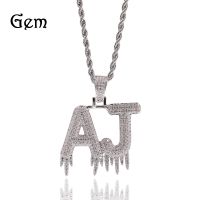 [COD] New Hip Hop Stitching Pendant Necklace Inlaid Personality Sweater Chain