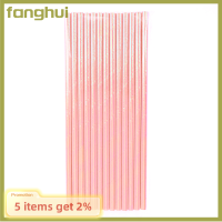 Fanghui ฟอยล์ไล่ระดับสีหลอดดูดกระดาษบรอนซ์มุกตกแต่งหลอดดื่ม25ชิ้น