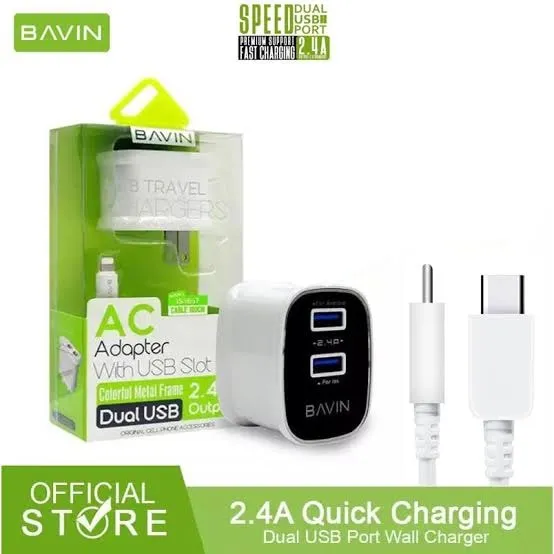 Type C 2.4A Quick Charger Affordable for Android Type C and IOS AC