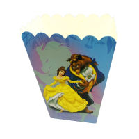 30pcslot Beauty Beast Theme Popcorn Boxes Happy Birthday Kids Girls Favors Decorations Baby Shower Party Events Gifts Candy Box