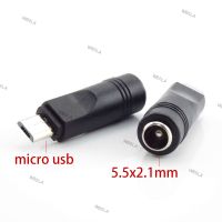 DC Plug to Mirco USB Power Adapter Converter Male to Female Jack Connector for Laptop Notebook Computer PC 5.5x2.1mm 6TH