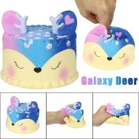 FUN Galaxy Jumbo Deer Cake Slow Rising Scented Squeeze Stress Relief Toy Collection Slow Rising Stress Reliever Squishy Toys Set