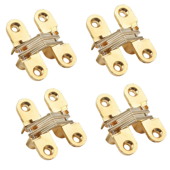 4Pcs Stable Invisible Hinge Small Not Easy to Drop Zinc Alloy Concealed