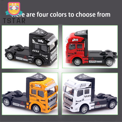 Kids Alloy Trailer Toy Fall-Resistant Multi-Color จำลองรถพ่วง Diy Scene Modeling Toy For Boys Birthday Gifts【cod】