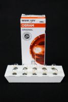 หลอดไฟเสียบเล็ก Osram T10 แท้ w5w 12v 5w 10หลอด (2825)