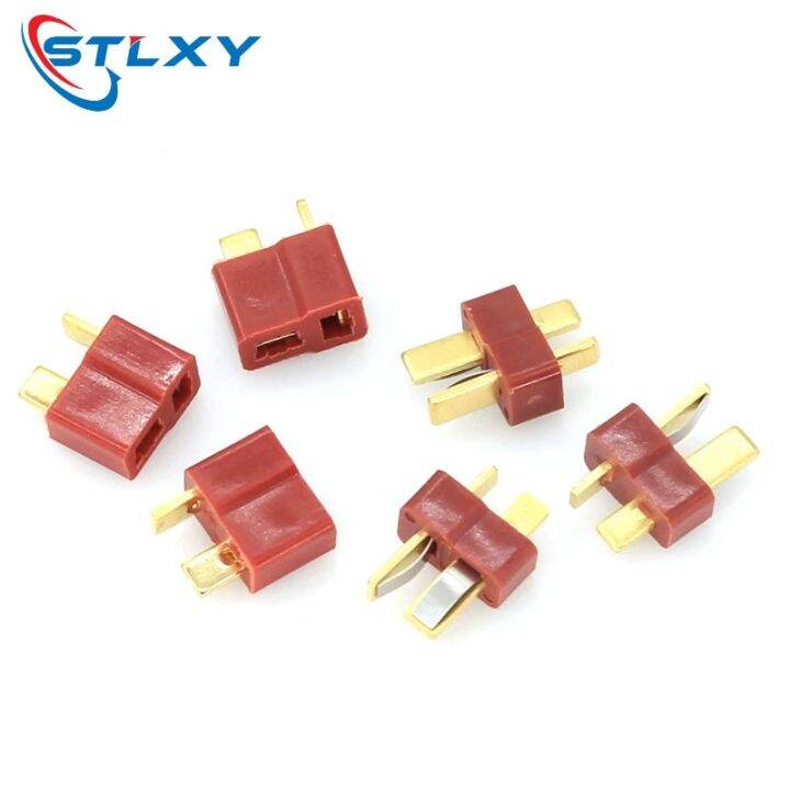 10pcs-t-plug-male-female-connectors-deans-style-for-rc-lipo-battery-esc