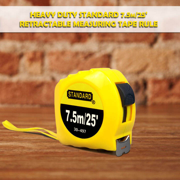 Heavy Duty Standard 7.5m/25' Retractable Measuring Tape Rule Lazada PH