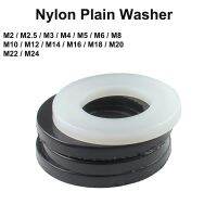 Nylon Plain Washer Black and White M2 M2.5 M2.6 M3 M4 M5 M6 M8 M10 M12-M24