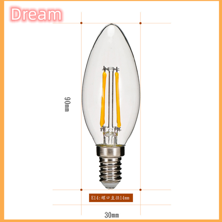 จัดส่งที่รวดเร็ว-หลอดไฟแก้ว-ac180-240v-ไส้หลอดไฟไฟ-led-เอดิสันย้อนยุค4w-e14ใหม่