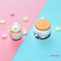 WenRan 10ชิ้นบ้านตุ๊กตาโมเดลขนมหวานขนาดเล็กบ้านตุ๊กตาเค้กการ์ตูนเค้กคุกกี้อุปกรณ์ครัวอาหาร